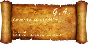 Gavrila Adelmár névjegykártya